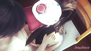 Pokemon Hentai - Hilda Blowjob and boobjob (Uncensored) - Japanese Asian Manga anime entertainment porn